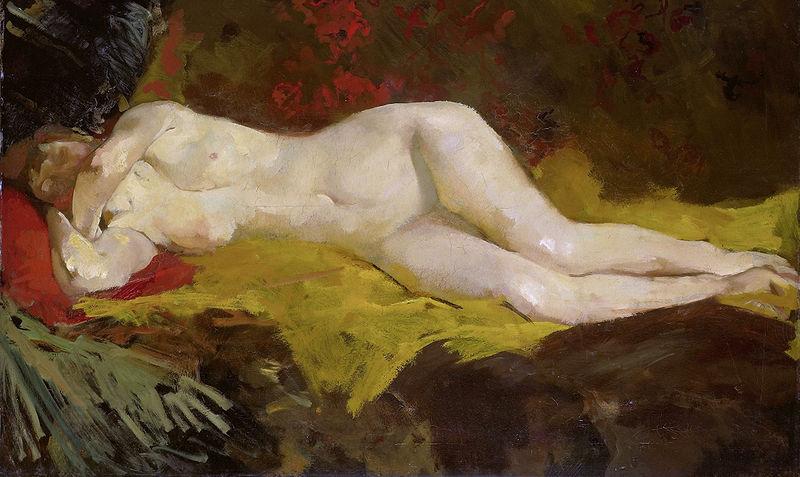 George Hendrik Breitner Reclining nude oil painting picture